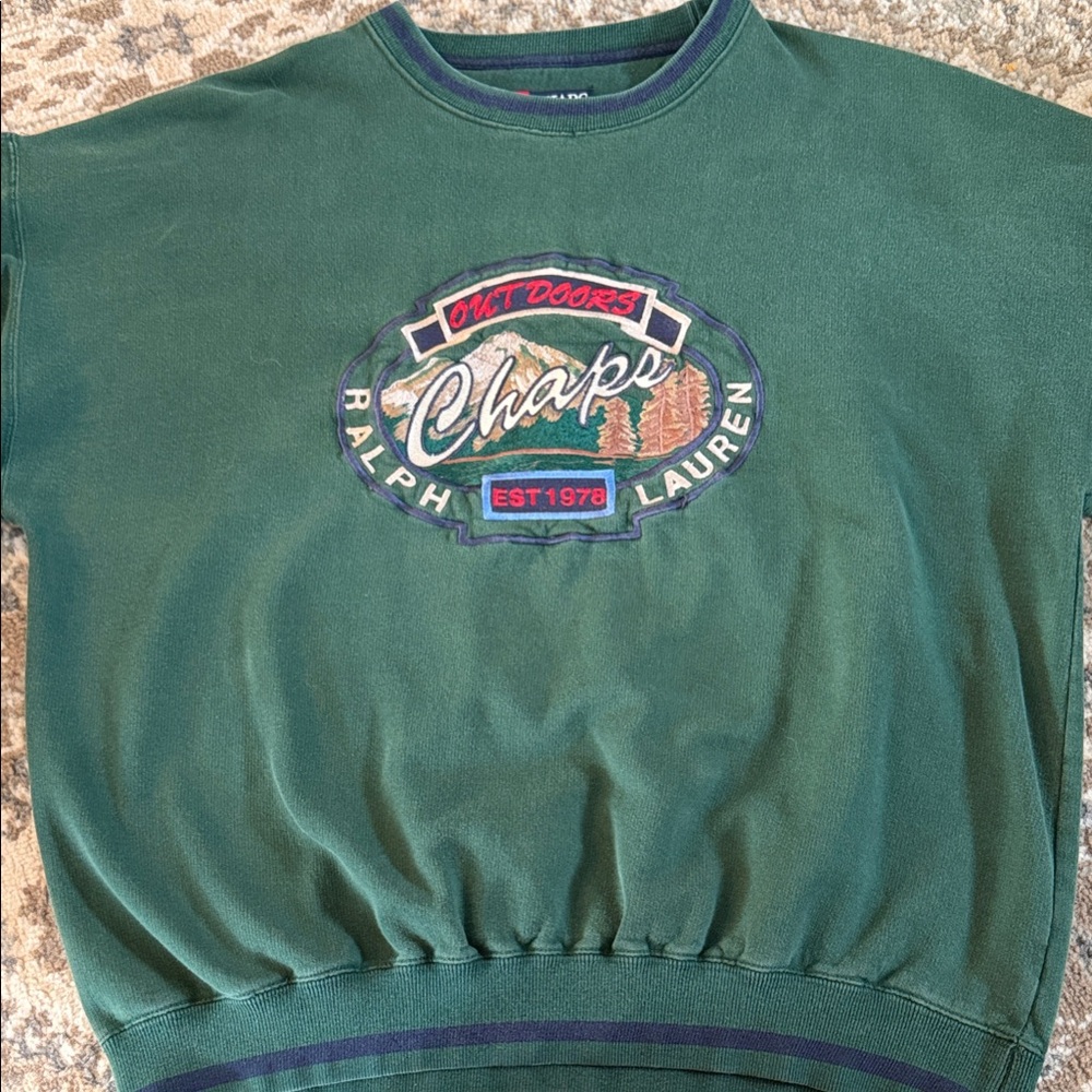 Vintage Ralph Lauren Chaps Dark Green Crewneck Sweater